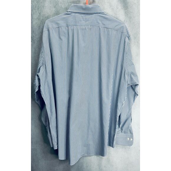 Lauren Ralph Lauren Mens Striped Classic Fit Non-Iron Button-Down Shirt Size 17 - Picture 2 of 6